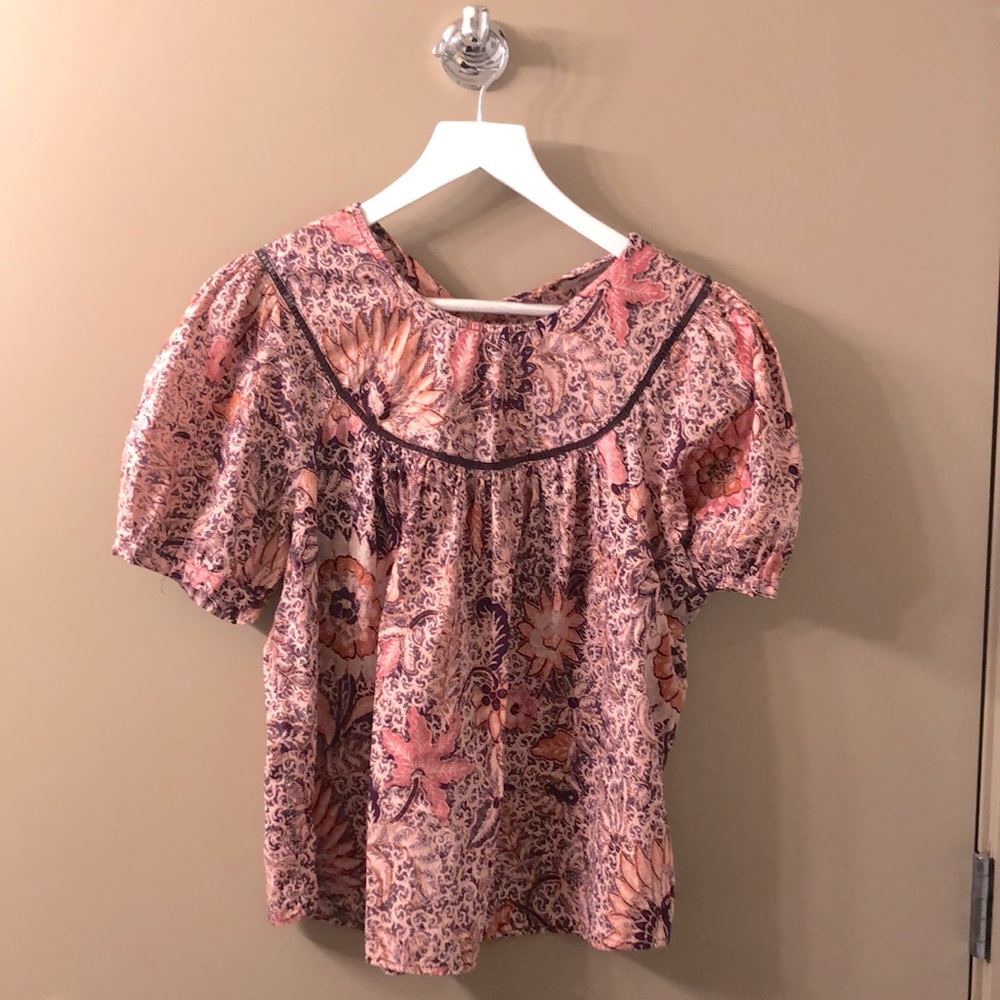 Short sleeve Madewell blouse. Size Medium. Gently used, worn 2-3 times